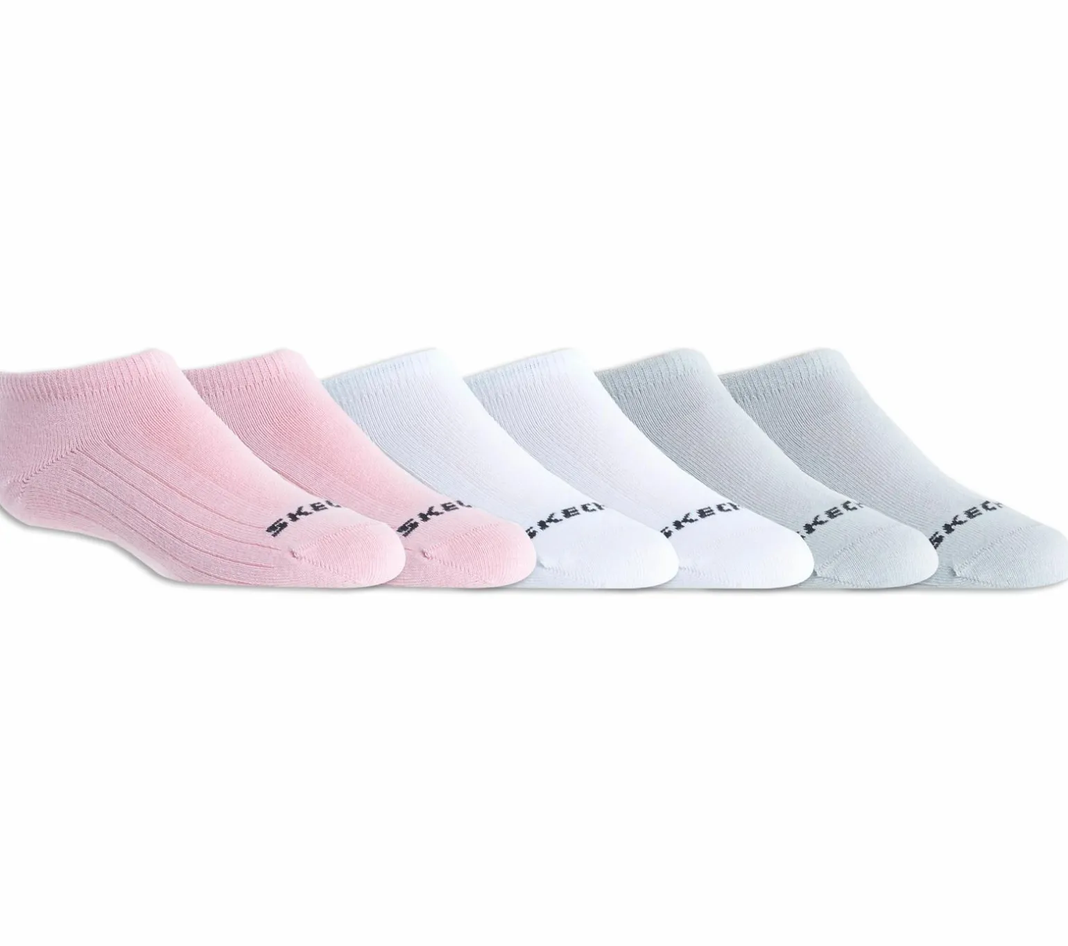 6 Pack Non Terry No Show Socks