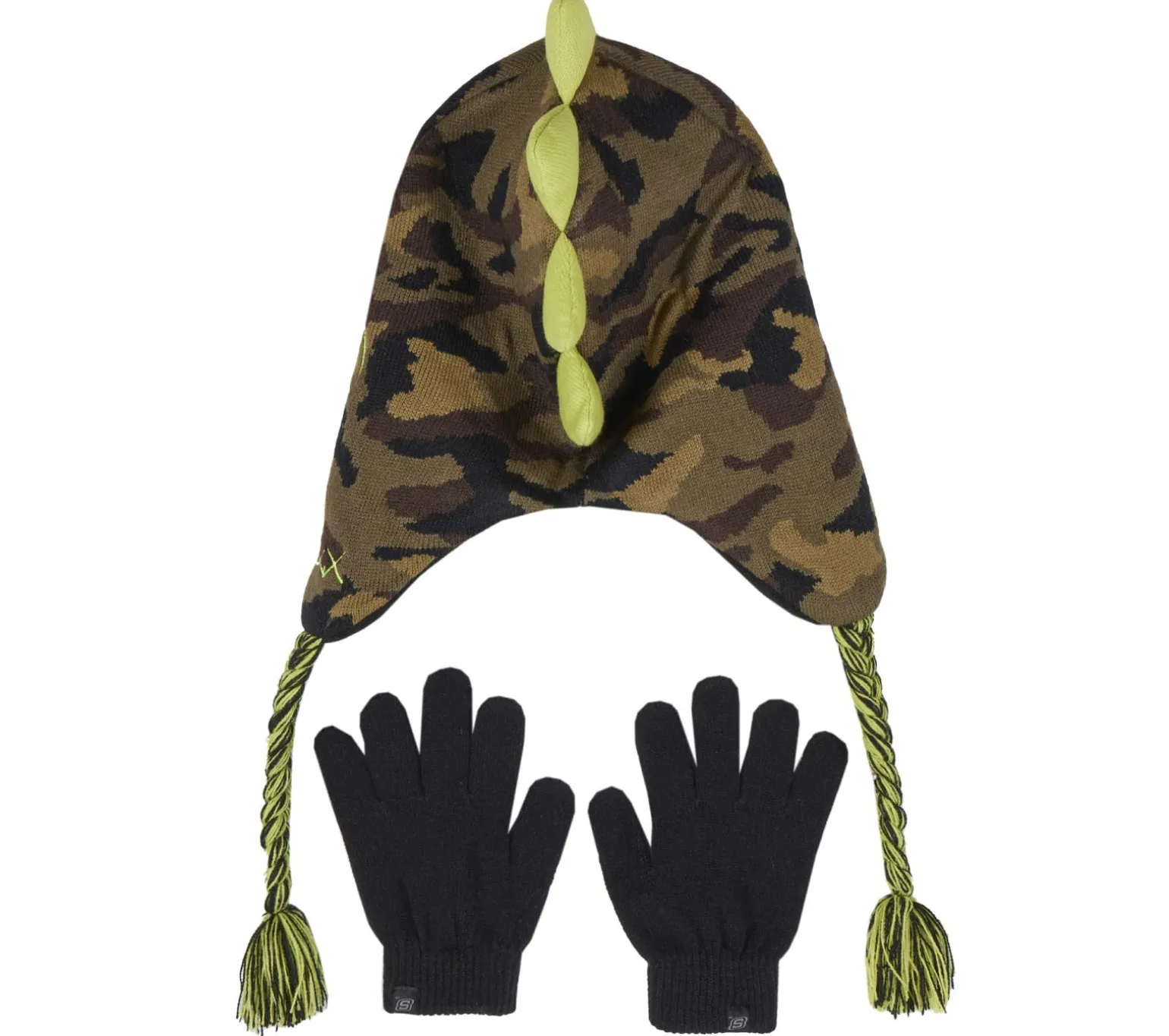 Camouflage T-rex Hat And Glove Set