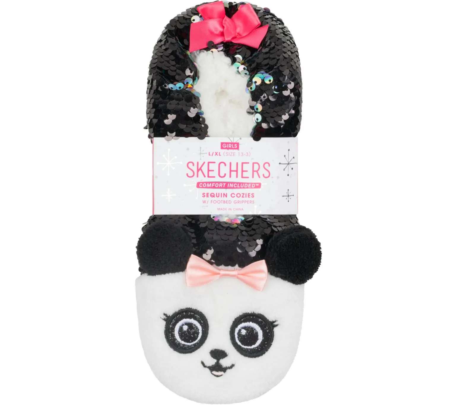 Flip Sequin Panda Slipper Socks - 1 Pack